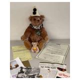 Steiff Harrods Musical Clown Bear & Mini Bear