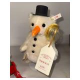 Steiff Christmas Plush Set: Santa, Snowman, Reindeer