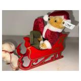 Steiff Christmas Plush Set: Santa, Snowman, Reindeer