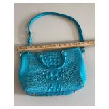 Brahmin Blue Crocodile Embossed Leather Handbag