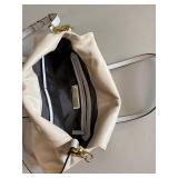 Elizabeth James Cream Leather Handbag