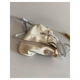 Elizabeth James Cream Leather Handbag