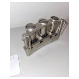 Vintage 1940s Coin Dispenser, Brass Ashtray, U.S. Marine Corps Card Case, and Accessories