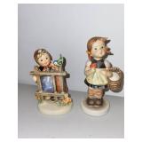 Collection of Hummel Style Porcelain Figurines Children and Animals