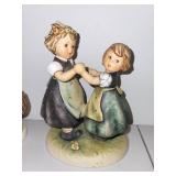 Collection of Hummel Style Porcelain Figurines Children and Animals