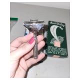 Vintage Shaving and Shoe Care Lot with Straight Razor, Safety Razor, Brushes, and Accessories
