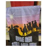 Set of 5 Religious Decorative Fabric Banners with Christian Themes