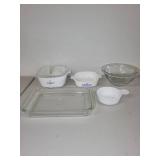 Collection of Vintage CorningWare and Glass Bakeware