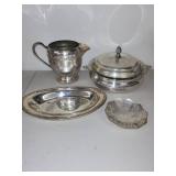 Collection of 4 Vintage Silverplate Serving Pieces