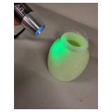 Vintage Fairy Lamp with Uranium Glass Shade