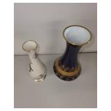 Lenox Fine China Serenade Bud Vase and Echt Cobalt Bavaria Vase Set