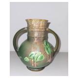 Roseville Pottery 1938 Fuschia Brown Handled Vase #891-6