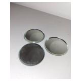 Set of 3 Swarovski Style Miniature Crystal Animal Figurines with Mirror Bases