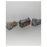 Set of 8 Wade England Miniature Ceramic Village Buildings