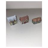 Set of 8 Wade England Miniature Ceramic Village Buildings