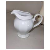 Vintage Porcelain Creamer and Floral Pottery Set - Mitteleich Bavaria, Hand-Painted Pitcher, Royal Winton Dish