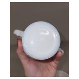 Vintage Milk Glass Grape Harvest Creamer, Sugar Bowl, and Lidded Compote Set