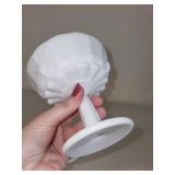 Vintage Milk Glass Grape Harvest Creamer, Sugar Bowl, and Lidded Compote Set