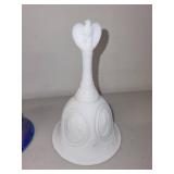 Set of 3 Fenton Glass Commemorative Bells Red Blue and White