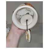 Pair of Decorative Ceramic Bells - Rooster and Owl Designs