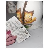 Pair of Decorative Ceramic Bells - Rooster and Owl Designs