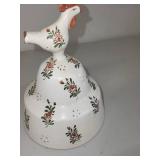 Pair of Decorative Ceramic Bells - Rooster and Owl Designs