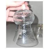 Set of 3 Decorative Glass Bells Including Angel Ornament