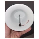 Set of 2 Decorative Hand Bells Milk Glass and Brass Floral Design