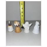 Set of 4 Vintage Ceramic Angel and Figurine Bells