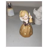 Set of 4 Vintage Ceramic Angel and Figurine Bells