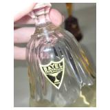 Pair of Decorative Crystal Glass Bells Bayel and Hand-Painted Amber Bell