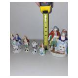 Set of 5 Occupied Japan Porcelain Figurines