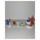 Set of 5 Occupied Japan Porcelain Figurines