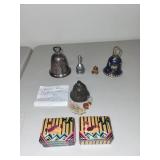 Collection of Decorative Bells and Miniature Trinket Boxes