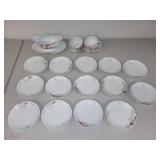 Noritake Hand-Painted Japan Tea Set with Gravy Boat, Cups, Saucers, and Ladle