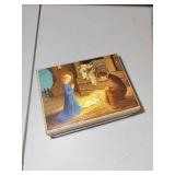 Christmas Collectibles Lot: 1973 Plates, Puzzle, and Reuge Nativity Music Box