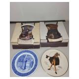 Collection of 4 Collector Plates - Norman Rockwell & Rorstrand Sweden Limited Editions
