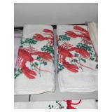Lobster Seafood Dinner Set with Napkins, Bibs, Towels, Tablecloth and Maine Lobster Guide