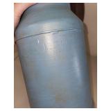 Vintage Blue Painted 1-Gallon Milk Can and Wooden Serving Platter