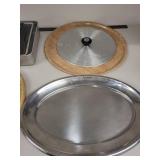 Assorted Metal Bakeware with Cutting Board and Serving Tray