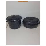 Granite Ware Enamel Stock Pot and Roasting Pan Set