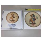 Set of 4 M.J. Hummel Goebel Annual Plates 1983-1986 with Boxes