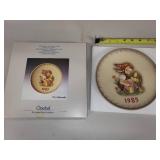Set of 4 M.J. Hummel Goebel Annual Plates 1983-1986 with Boxes
