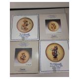 Set of 4 M.J. Hummel Goebel Annual Plates 1983-1986 with Boxes