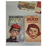 Vintage Collectibles Lot: WWII Iron-On Tattoo, Needle Packets, Recipe Booklets, MAD Books