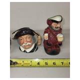 Set of 5 Royal Doulton Character Mugs and Jugs, Including Sancho Panza