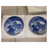 Set of 6 B&G Copenhagen Porcelain Collectible Plates 1964-1985