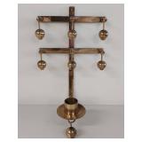 Vintage Swedish Brass Candle Holder Set Kee Mora