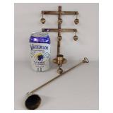 Vintage Swedish Brass Candle Holder Set Kee Mora