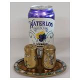 Taxco Brass Abalone Shakers Set